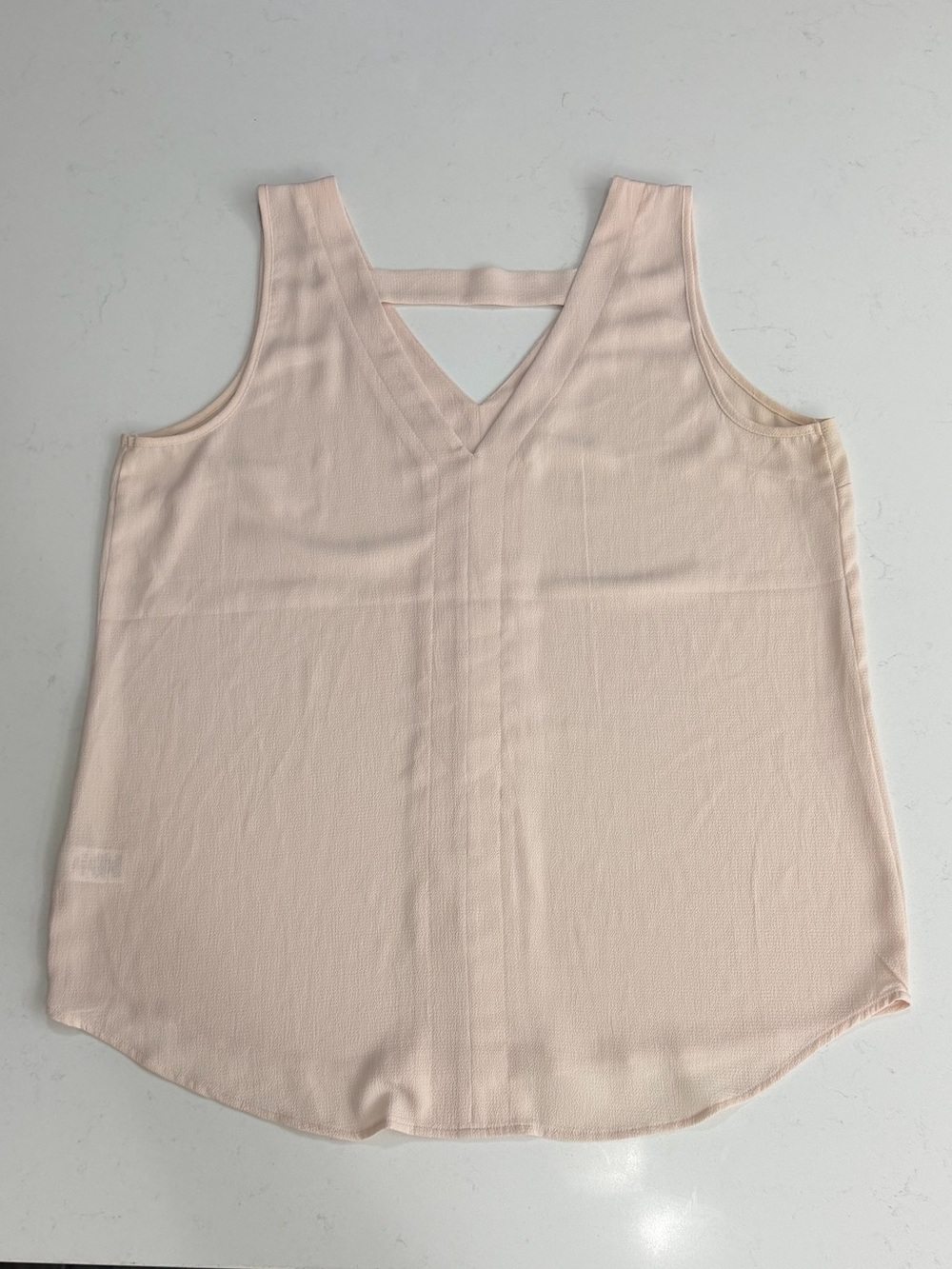 Sleeveless V-Neck Light Blush Tank Top